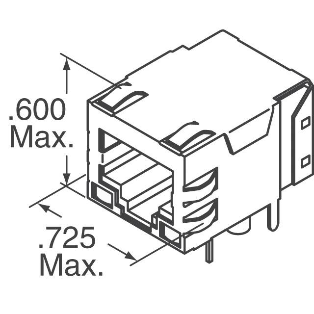 1-6605310-1 TE Connectivity AMP Connectors  Modular Connector Jacks With Magnetics
